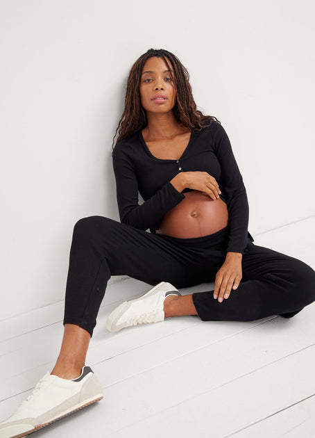 Maternity Pants Pregnancy Leggings for Women Black Maternity
