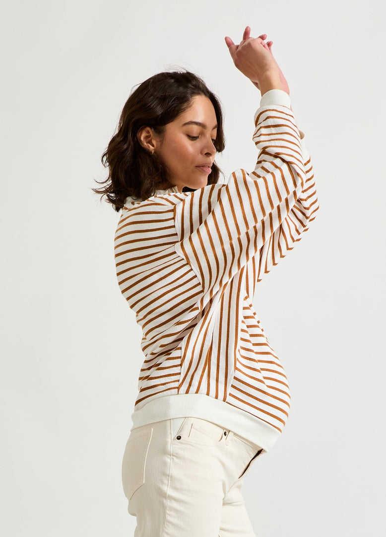 The Dakota Striped Nursing Sweatshirt