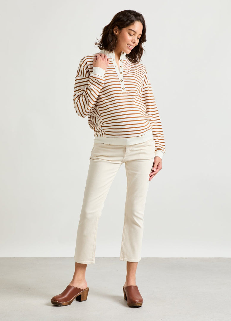 The Dakota Striped Nursing Sweatshirt