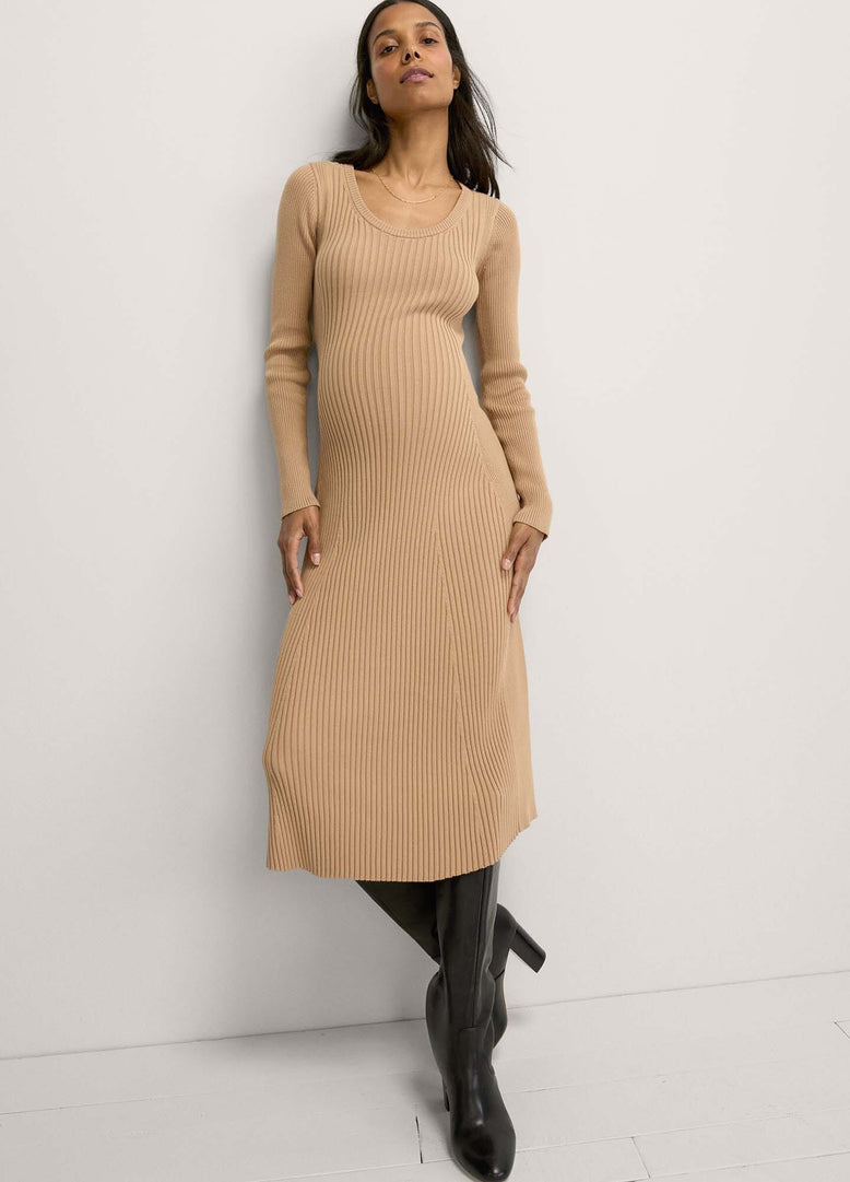Sweater Dress for Women Ribbed Knit Fitted Midi Fall Winter Bodycon Cowl  Neck Dresses Sweater Purple,L - Walmart.com