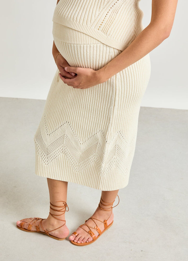 The Delphine Cotton Pointelle Skirt