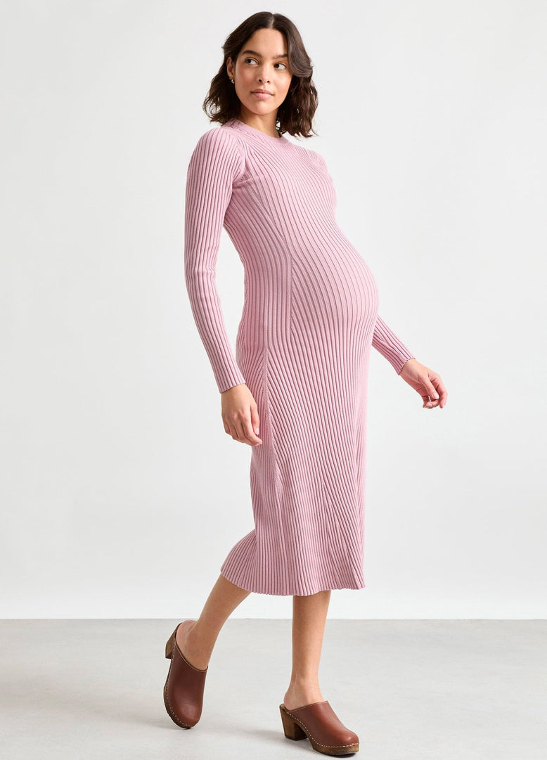 The Eliana Cotton Rib Sweater Dress