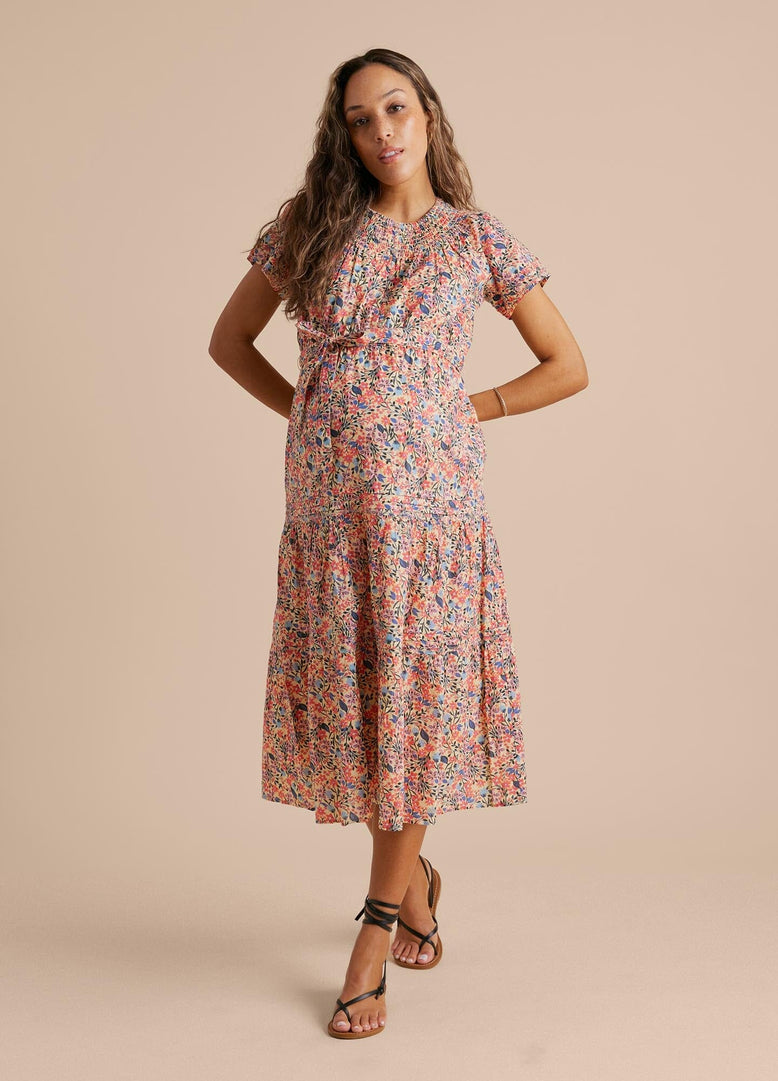 Smocked Yoke Tier Maxi Dress – HATCH Collection