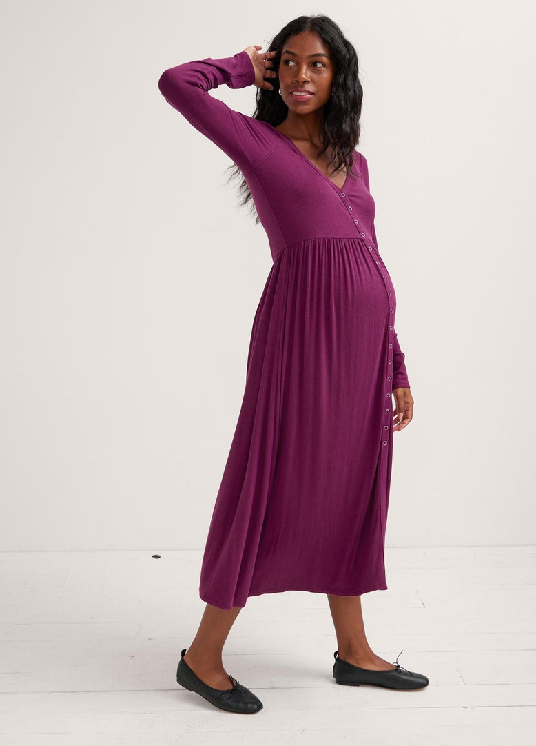 Purple sale nursing dress