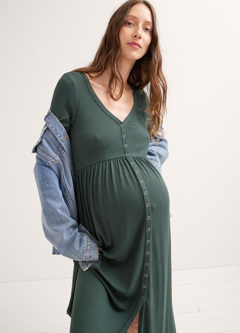 The Softest Rib Nursing Dress