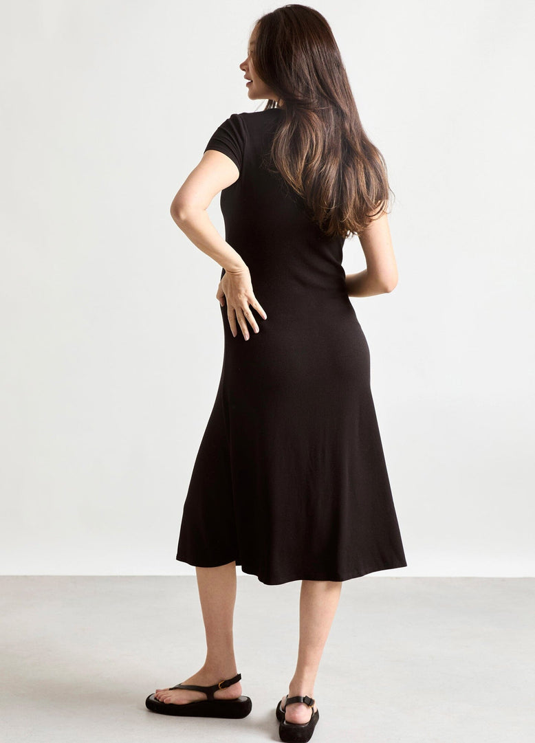 The Softest Rib Nursing Midi Dress