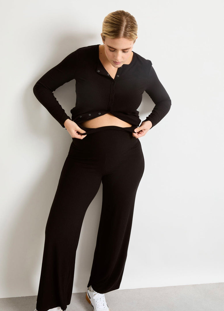 The Softest Rib Over Under Relaxed Pant