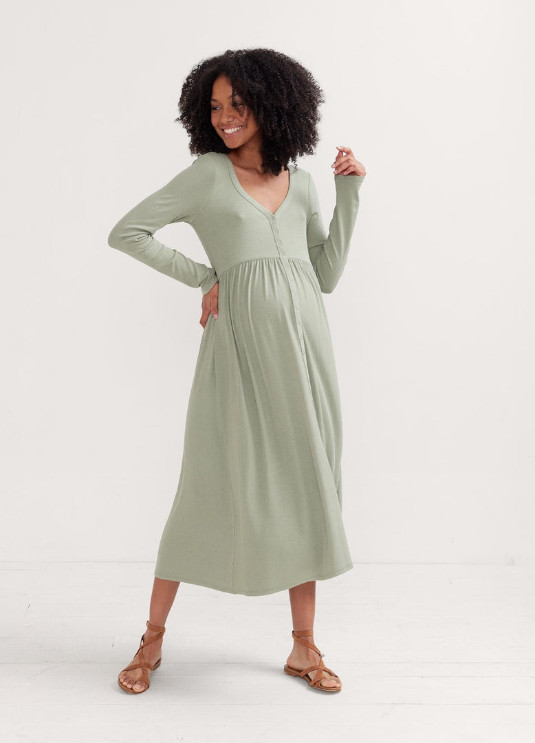 The Softest Rib Nursing Dress