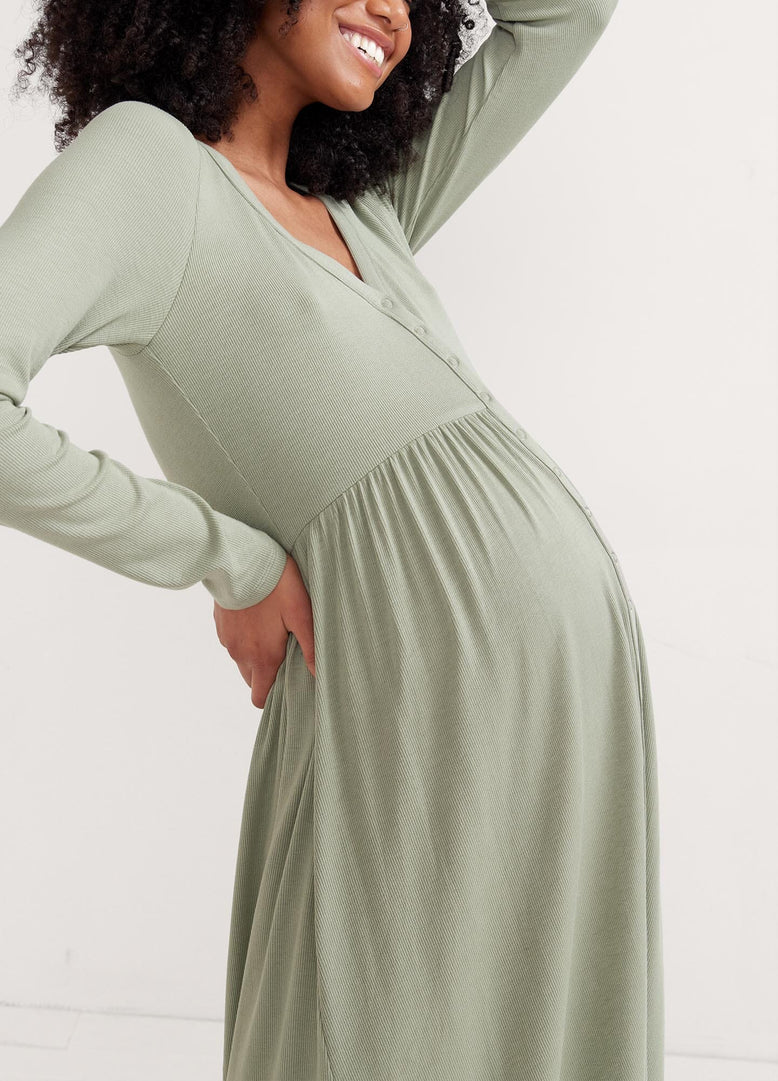 The Softest Rib Nursing Dress