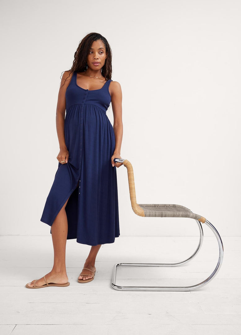 Jersey Maternity-To-Nursing Tank With Built-In Bra