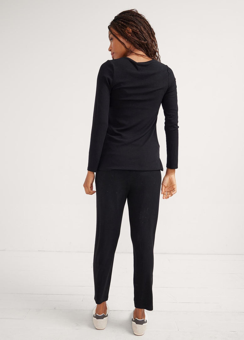 The Softest Rib Over/Under Lounge Pant - Luxe Maternity Pants 