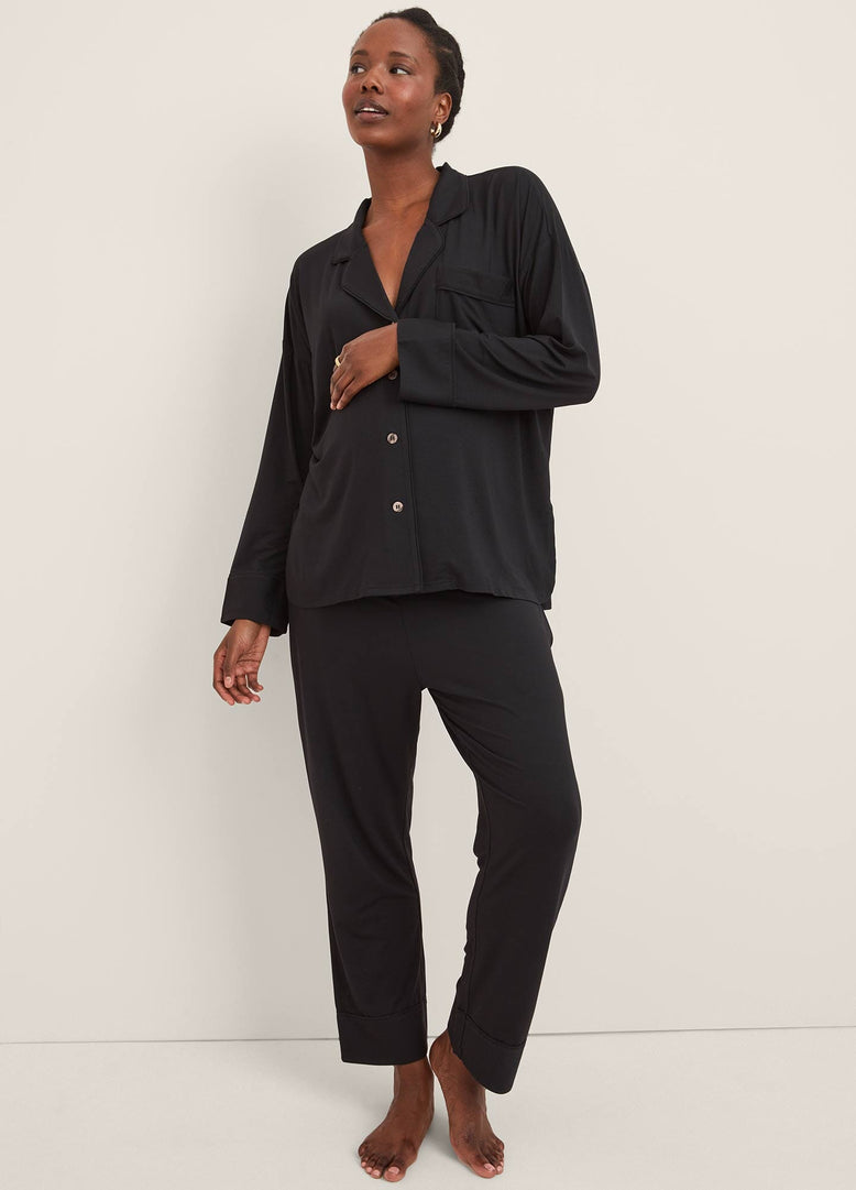 Linen Pajama Set With Pockets, Linen Suit Set, Plus Size Linen Set